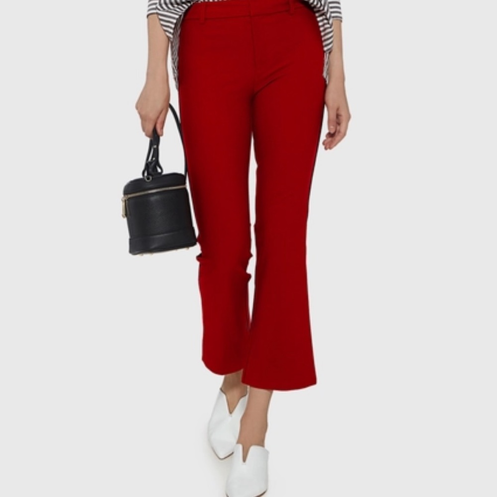 Derek Lam 10 Crosby Tuxedo Piping Side Cropped Flare Pants